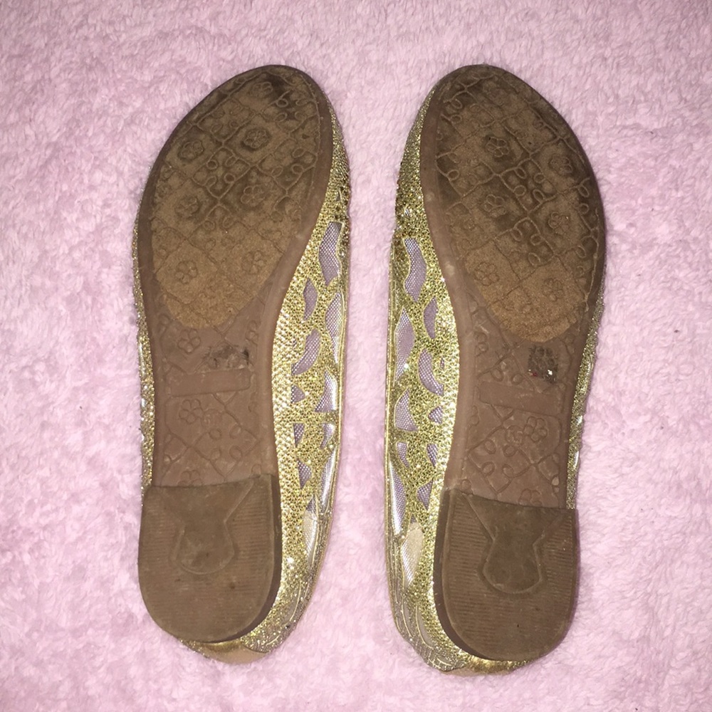 Gold Rhinestone Flats - Picture 2 of 4